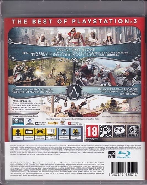 Assassins Creed Brotherhood - PS3 Essentials (B Grade) (Genbrug)